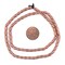 The Bead Chest Antiqued Copper Oval Beads - Full Strand of 4mm Ethnic Metal Spacer Beads